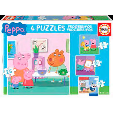 4 puzzles PROGRESIVOS PEPPA                       